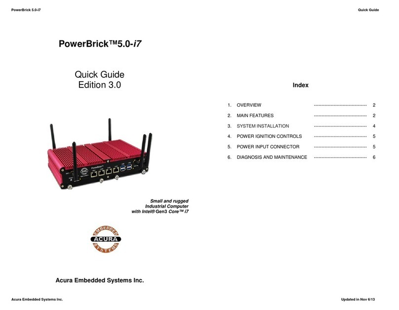 Acura PowerBrick 5.0-i7 User manual