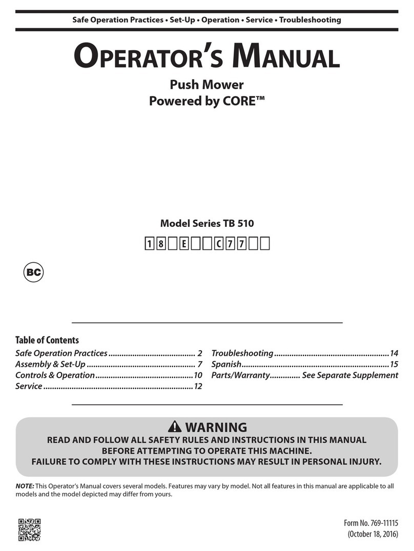 Troy-Bilt TB 510 SERIES User manual Troy-Bilt TB 510 SERIES User manual