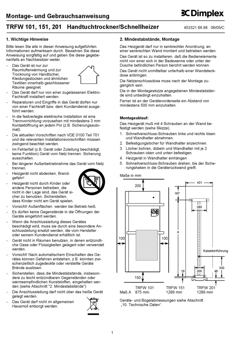 Dimplex TRFW 201 Service manual