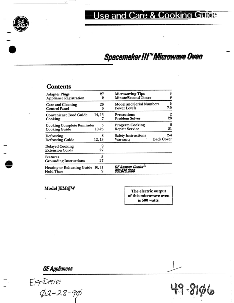 GE spacemaker III User manual