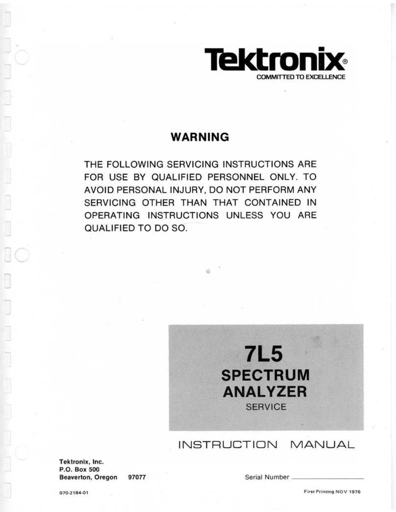 Tektronix 7L5 User manual