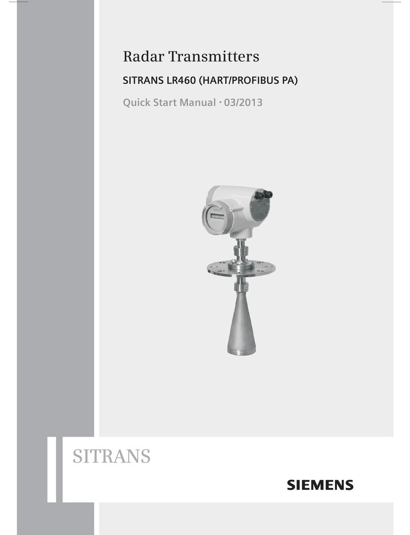 Siemens sitrans lr 460 Instruction manual