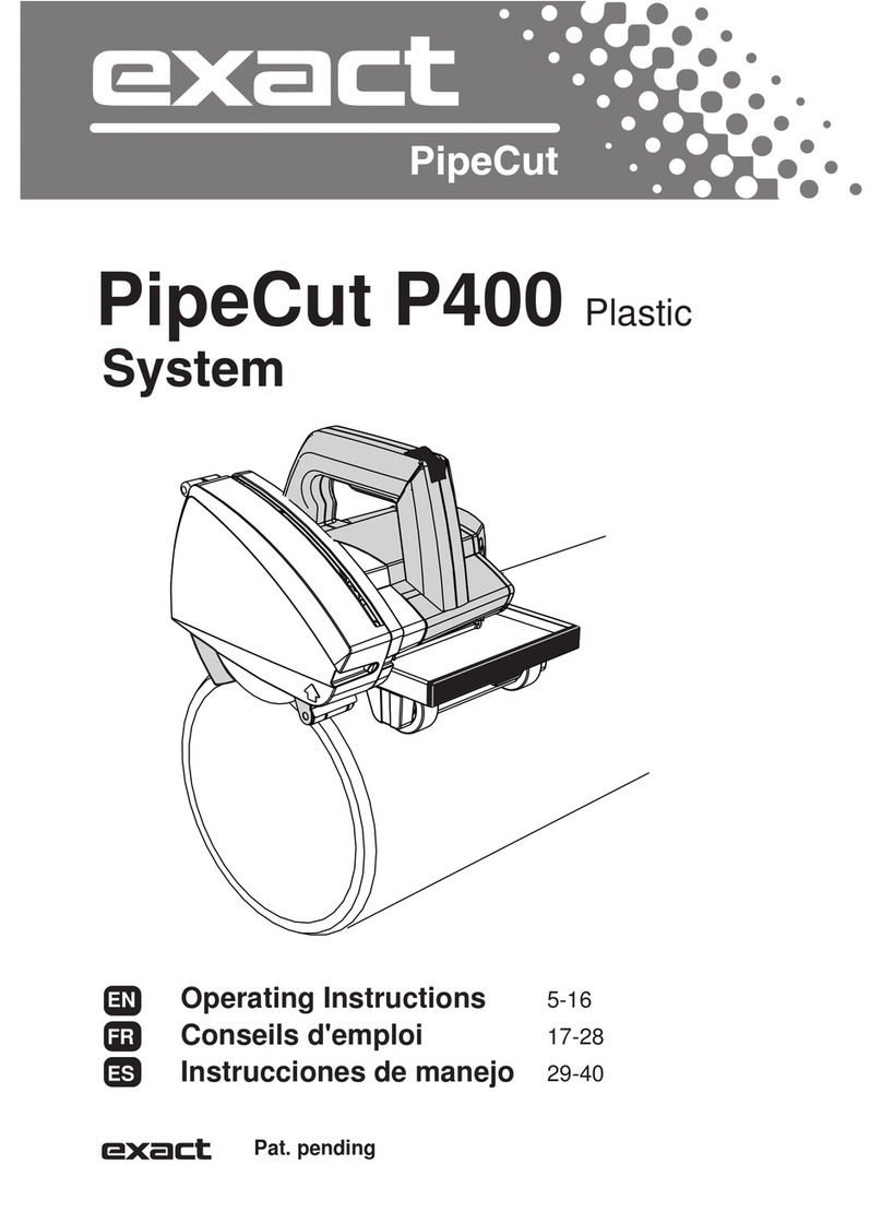 eXact PipeCut P400 operating instructions