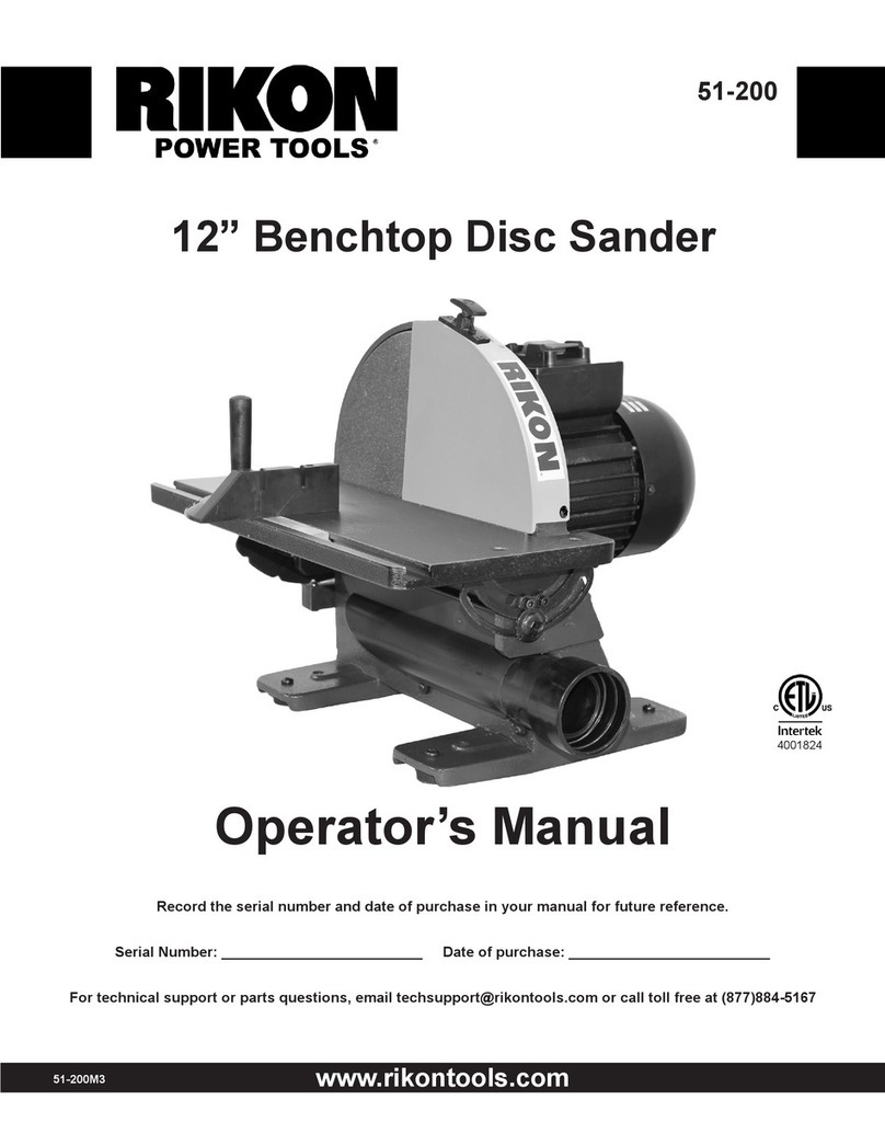 Rikon Power Tools 51200 Operator's manual