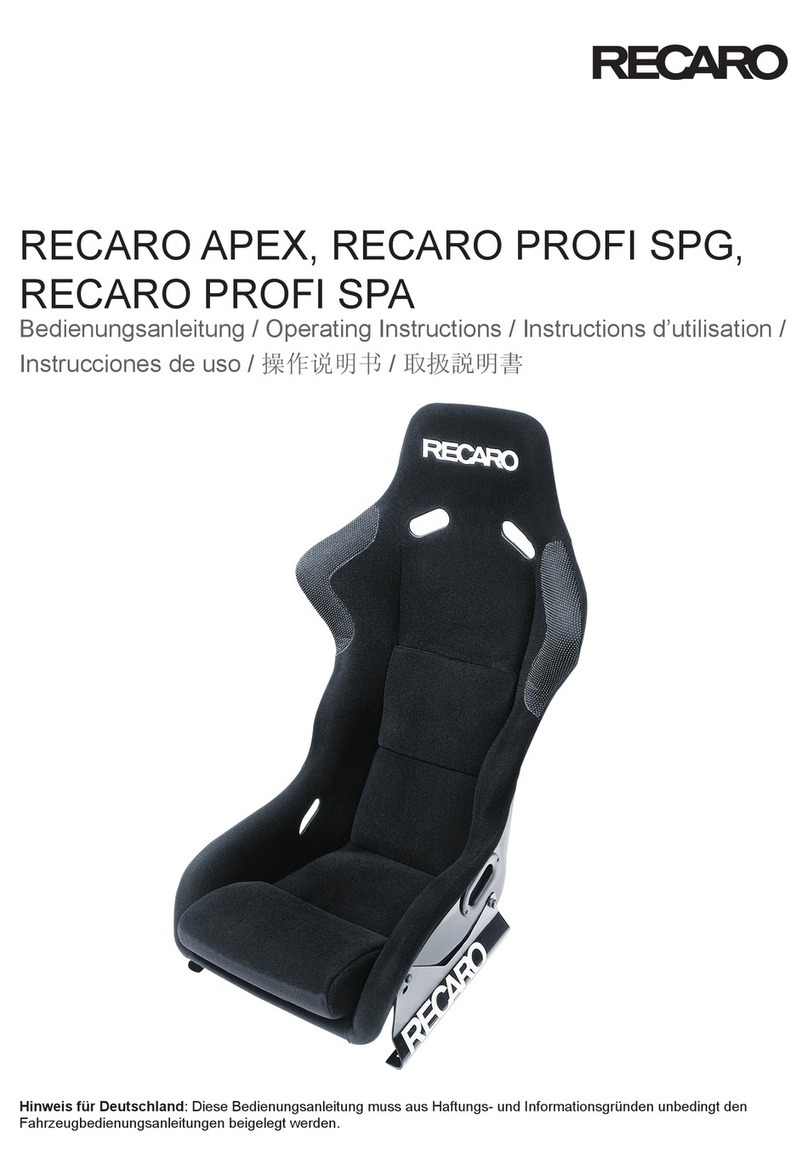 RECARO apex User manual