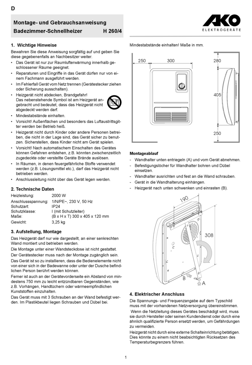 Dimplex H 260/4 User manual