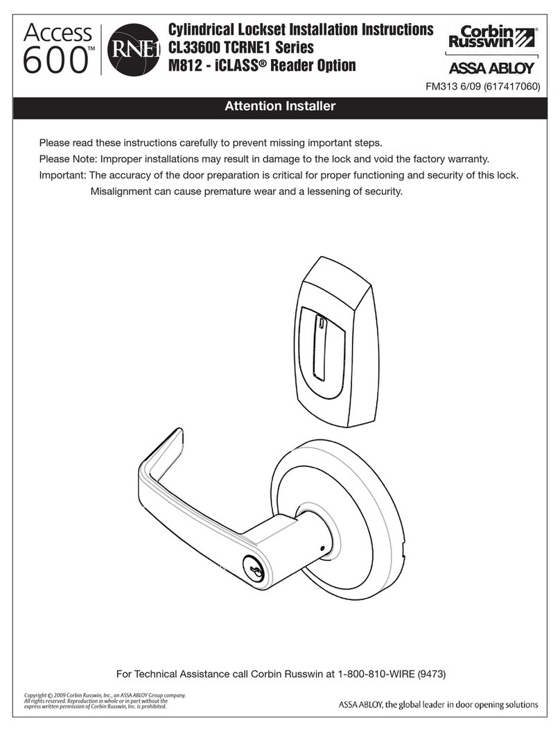 Corbin Russwin CL33600 installation instructions