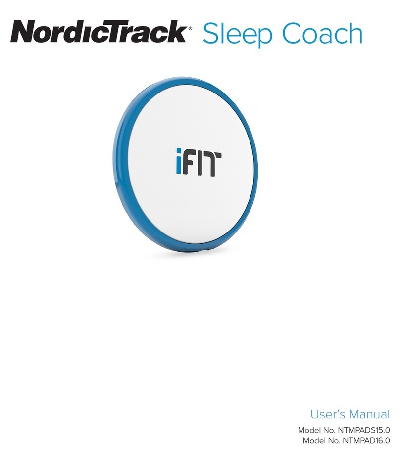 NordicTrack sleep coach NTMPAD16.0 user manual
