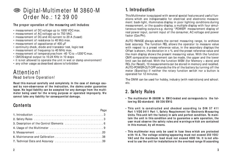 Conrad M 3860-M User manual