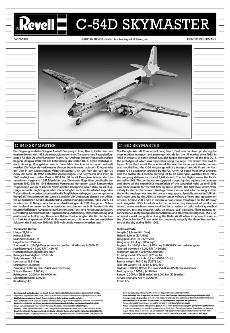 REVELL C-54D skymaster User manual