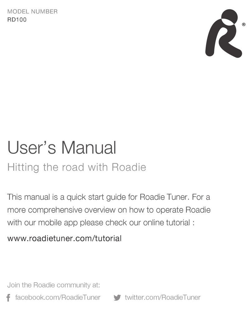 Roadie RD100 user manual