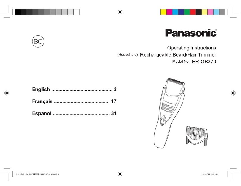 Panasonic ER-GB370 operating instructions
