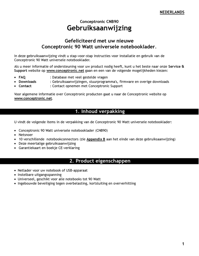 Conceptronic CNB90 User manual