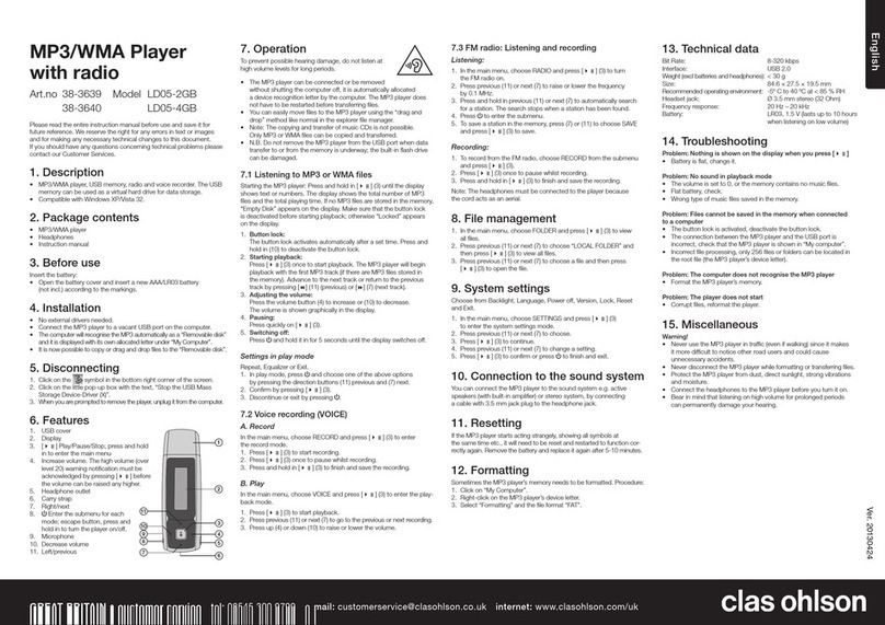Clas Ohlson LD05-2GB instruction manual