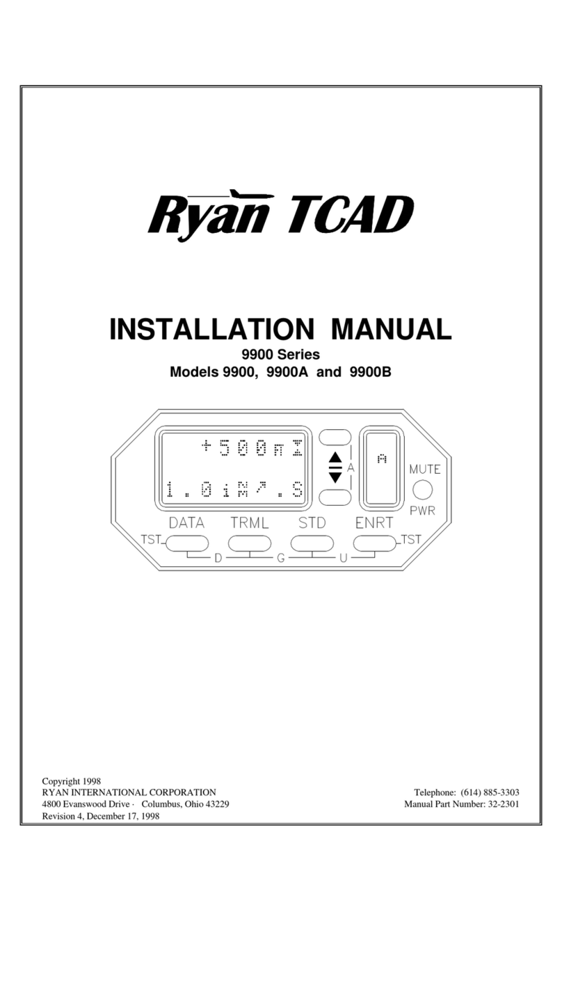 ryan TCAD 9900 Series installation manual