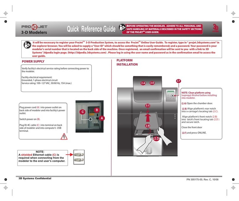 ProJet 3-D Modelers User manual