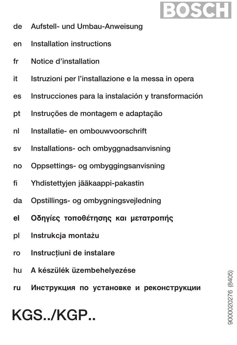 Bosch KGS SERIES User manual
