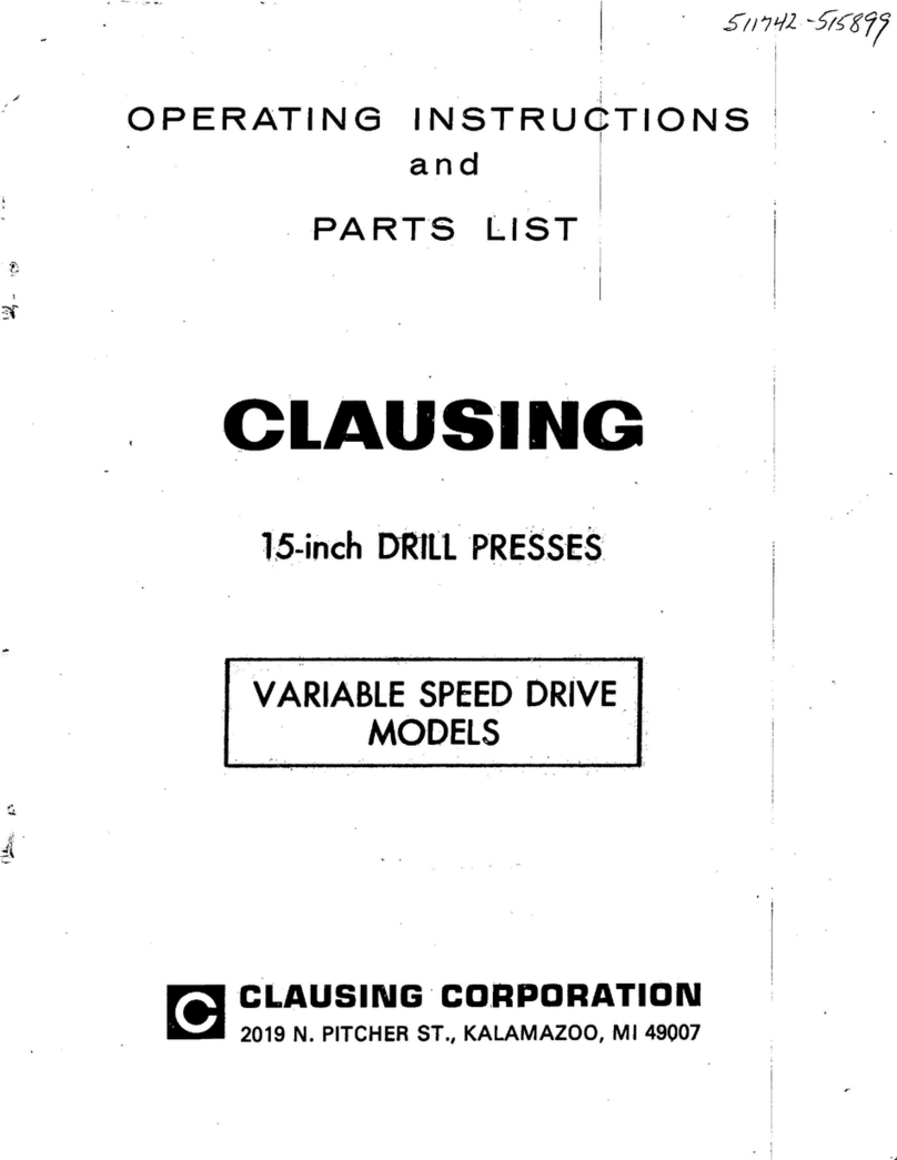 CLAUSING 1660 Operating instructions and parts list