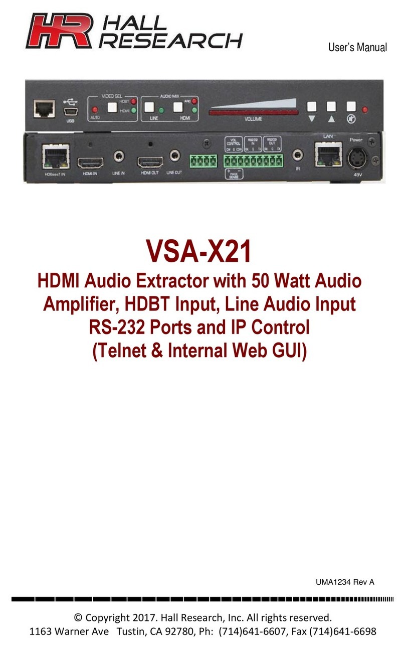 Hall Research Technologies VSA-X21 user manual