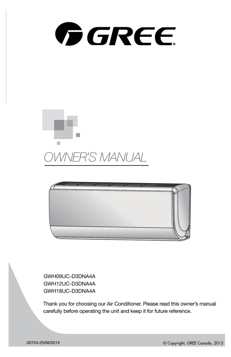 Gree GWH09UC-D3DNA4AGWH12UC-D3DNA4AGWH18UC-D3DNA4A User manual
