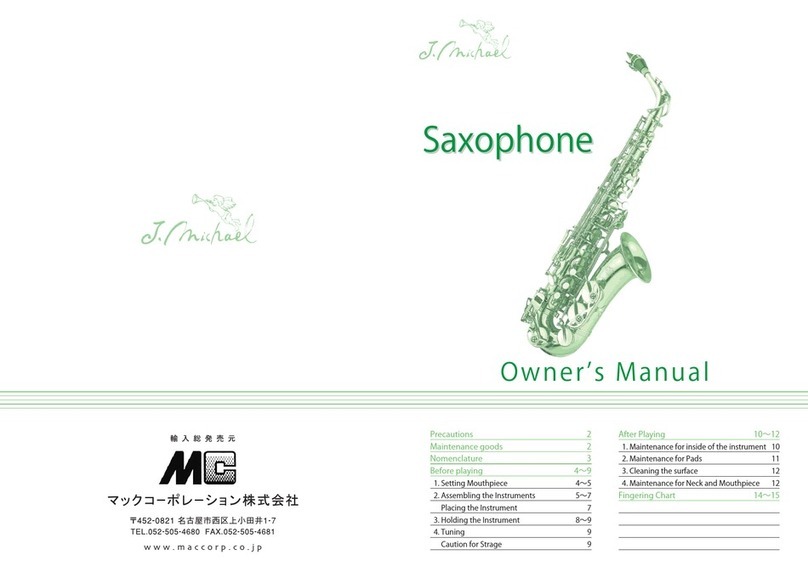 J. Michael Saxophone owner's manual
