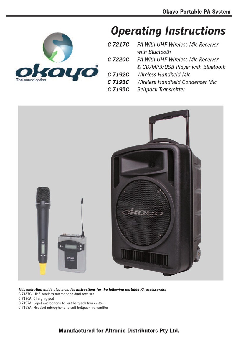 Okayo C 7217C operating instructions