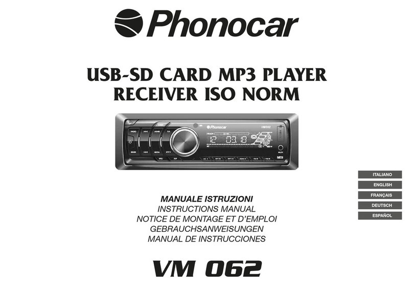 Phonocar VM 062 instruction manual