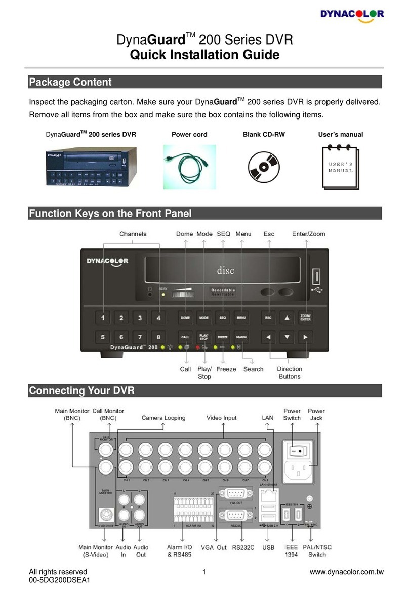 DynaColor DynaGuard 200 User manual