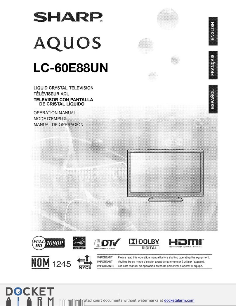Sharp AQUOS LC-60E88UN User manual