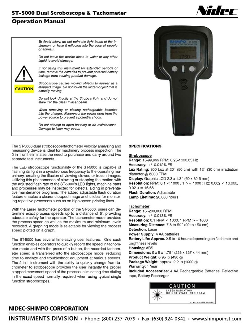 Nidec ST-5000 Operation manual