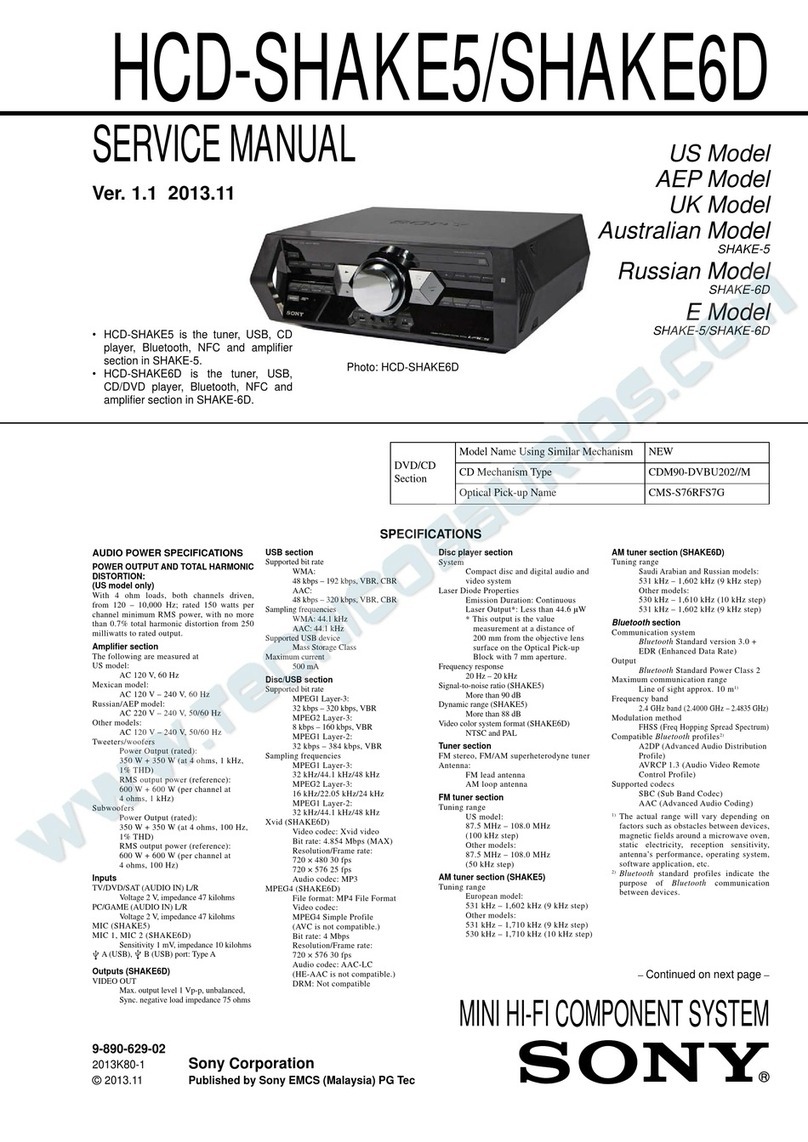 Sony HCD-SHAKE5 User manual