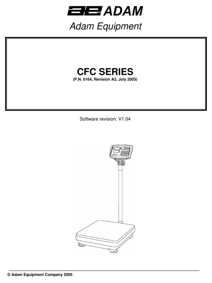 Adam Equipment CFC SERIES User manual Adam Equipment CFC SERIES User manual