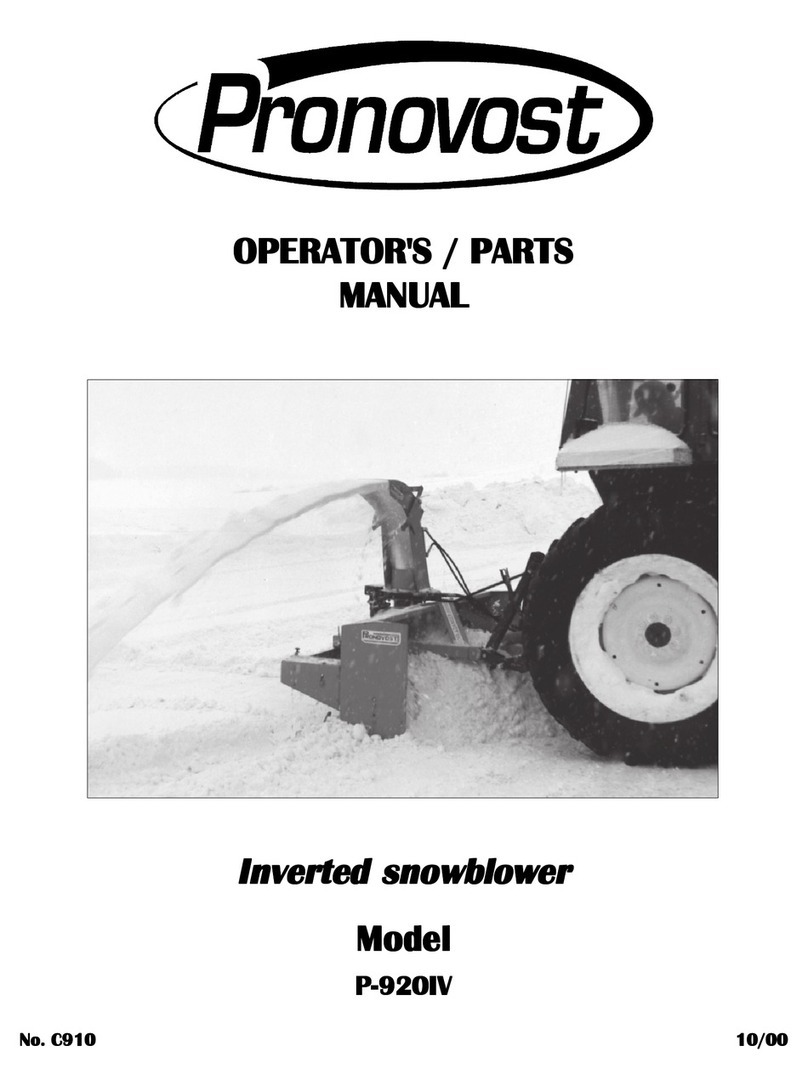 pronovost P-920IV Operator and parts manual