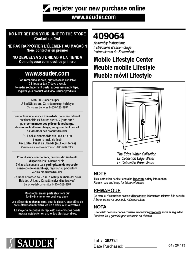 Sauder 409064 User manual Sauder 409064 User manual