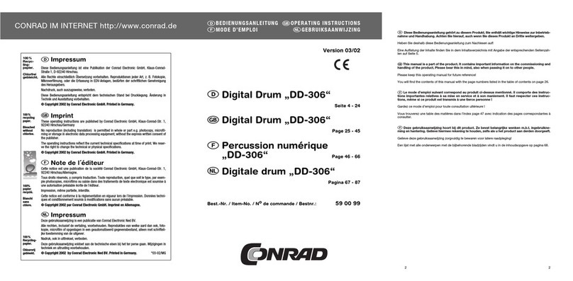Conrad dd-306 operating instructions