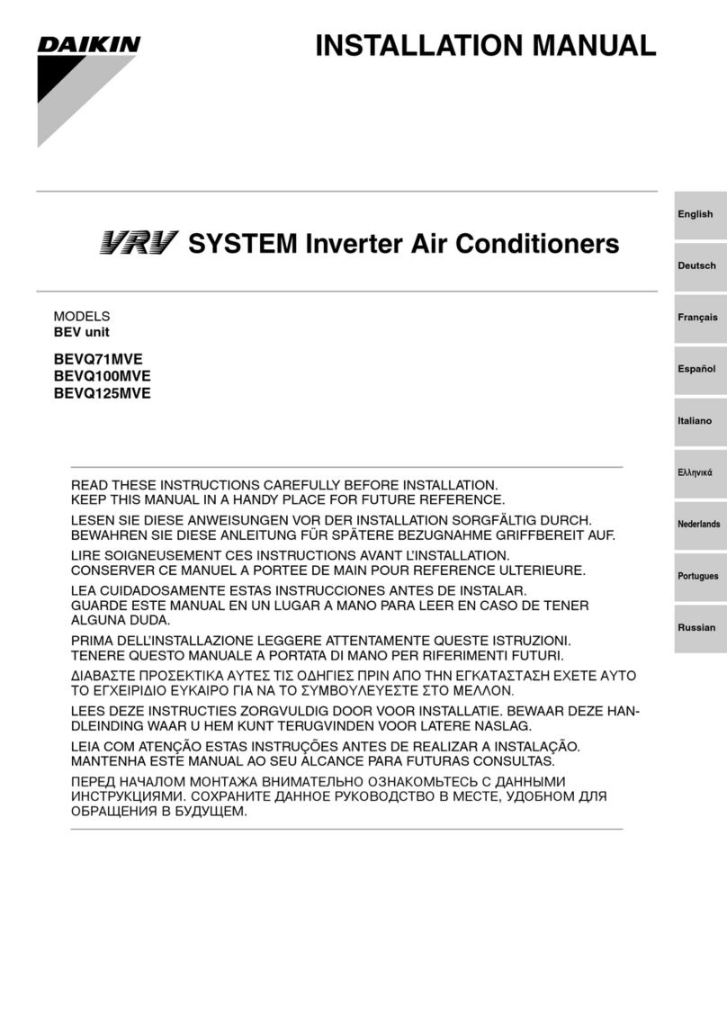Daikin BEVQ100MVE User manual
