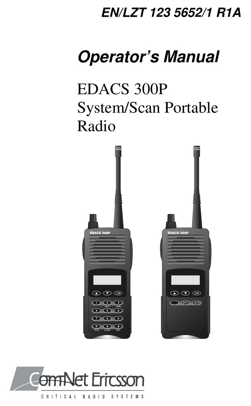 COMNET ERICSSON EDACS 300P Operator's manual