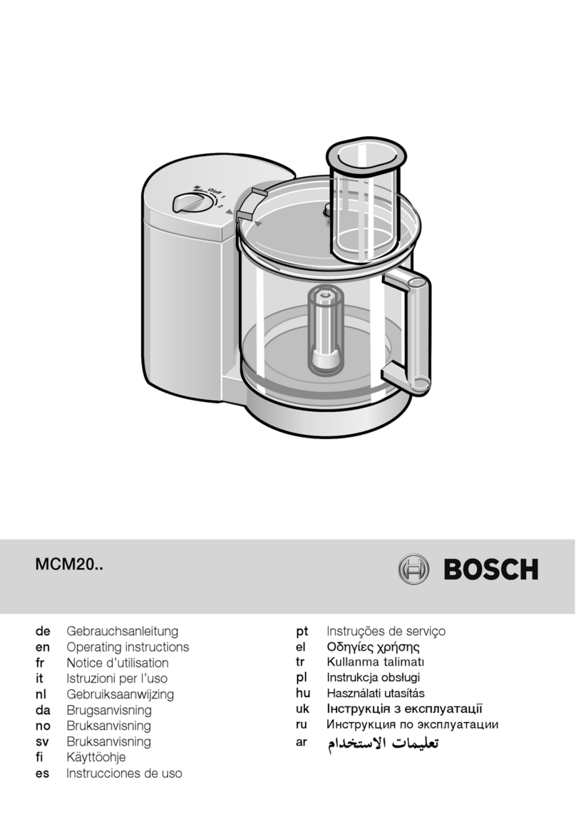 Bosch MCM20 Series operating instructions