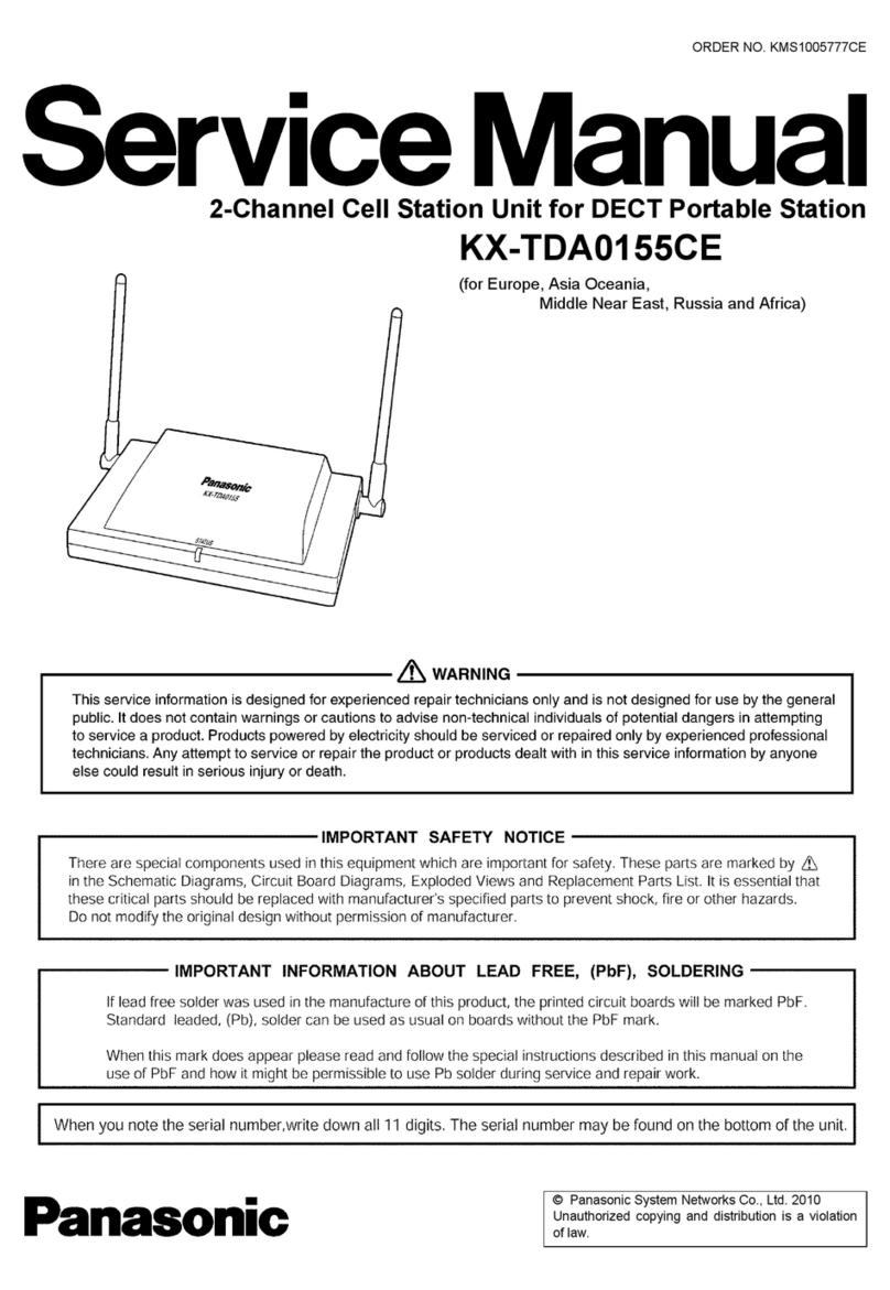 Panasonic KX-TDA0155CE Service manual
