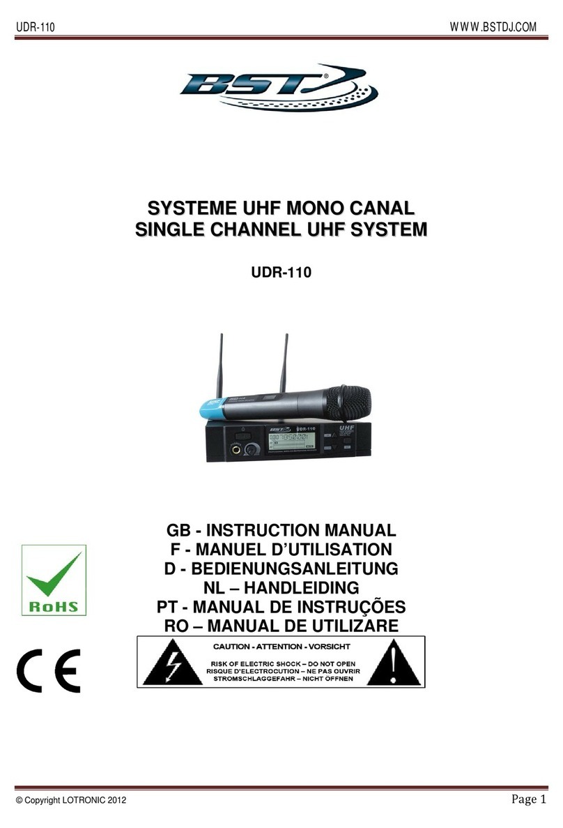 BST UDR-110 instruction manual