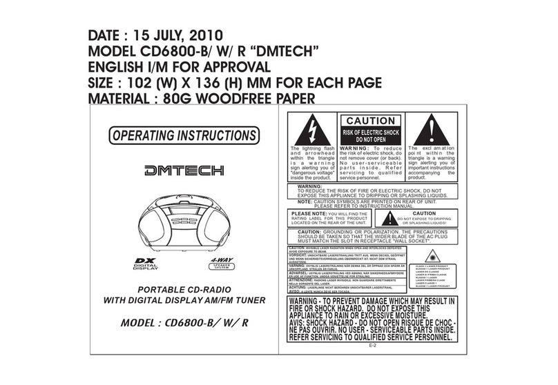 DM TECH CD6800-B operating instructions