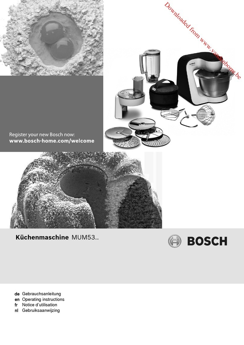 Bosch mum53 series operating instructions