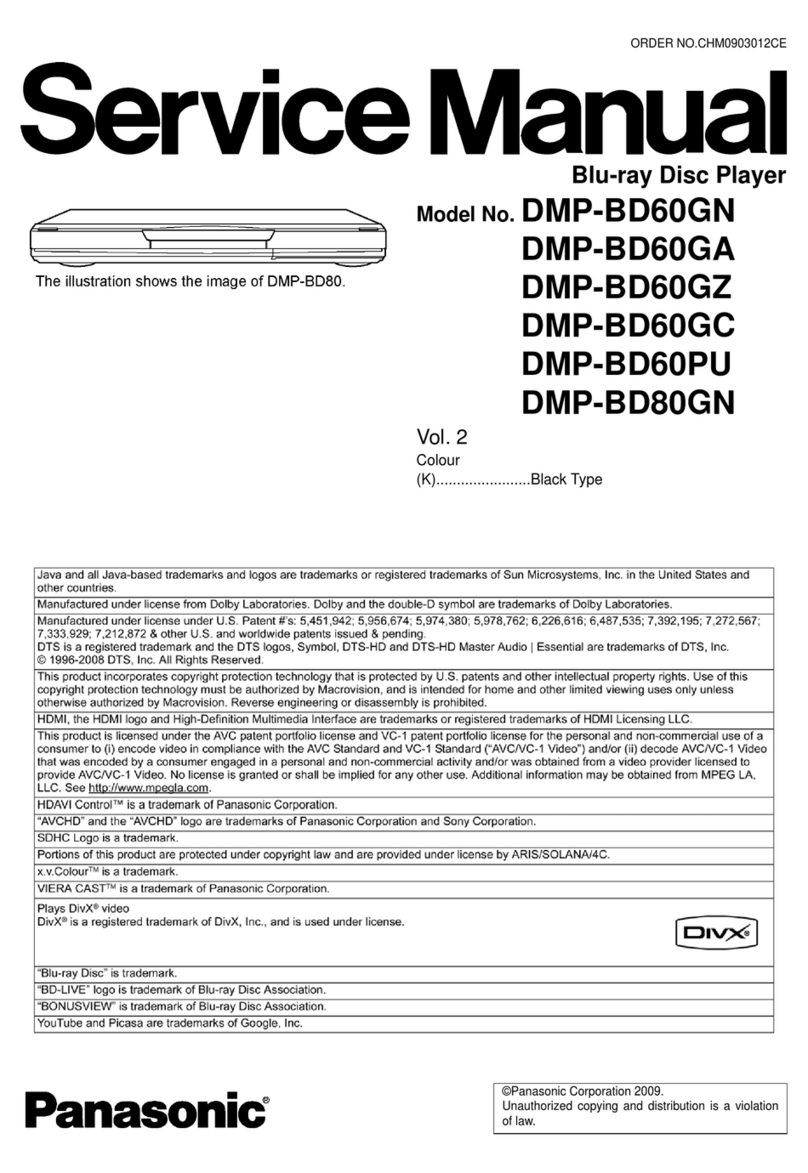 Panasonic DMP-BD60GN Service manual