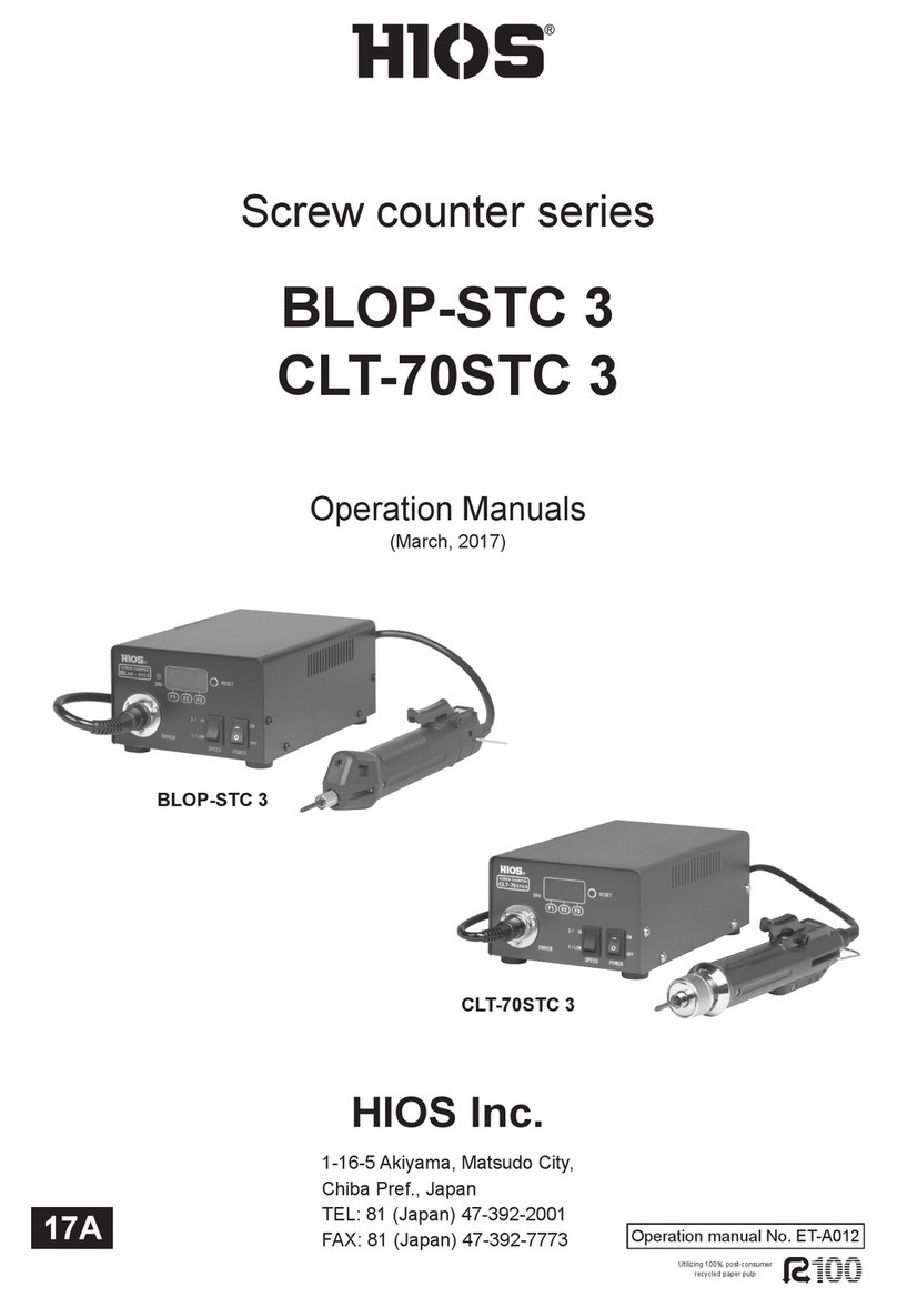 HIOS BLOP-STC 3 Operation manual