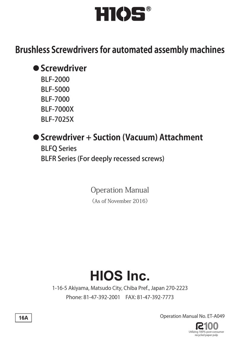 HIOS BLF-2000 User manual