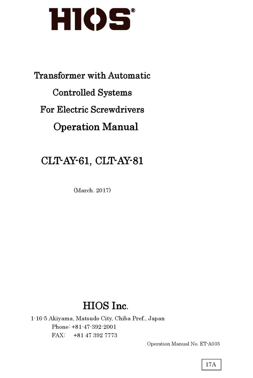 HIOS CLT-AY-61 Operation manual