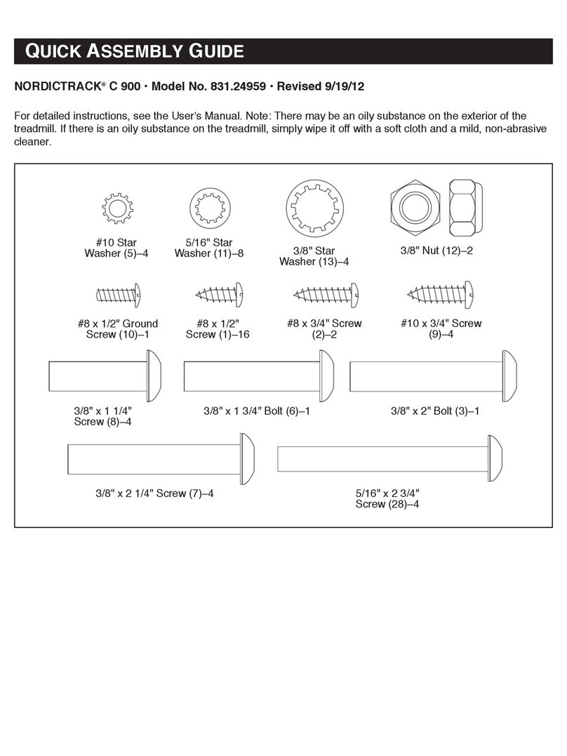 NordicTrack C 900 User manual