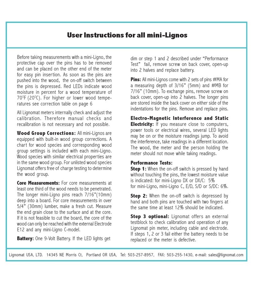 Lignomat mini-Ligno DX/C User instructions
