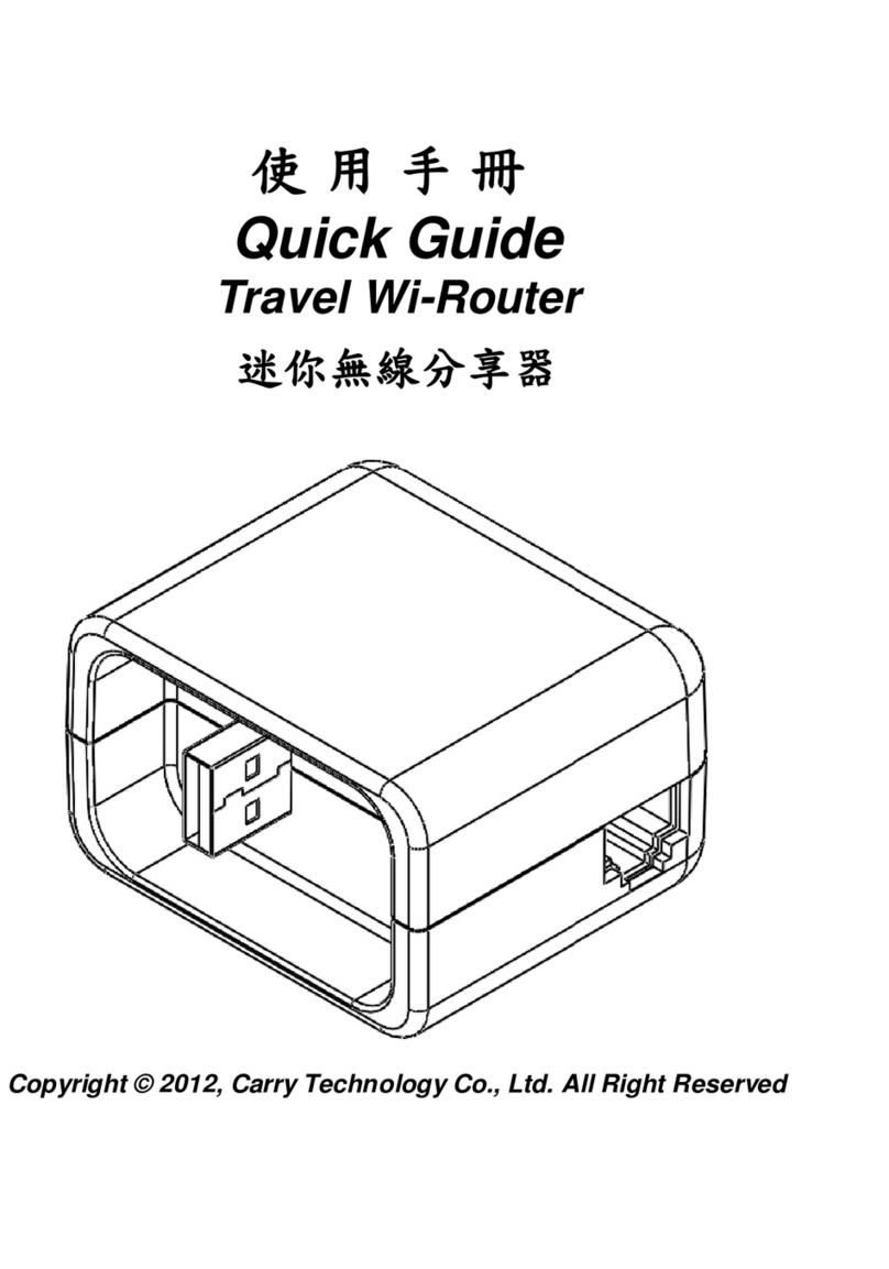 CARRY TECHNOLOGY Travel Wi-Router quick guide