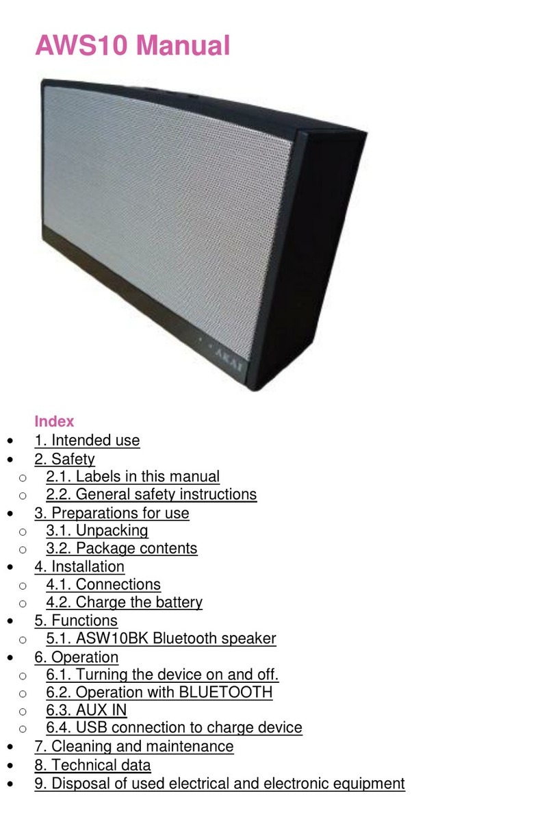Akai AWS10WE User manual